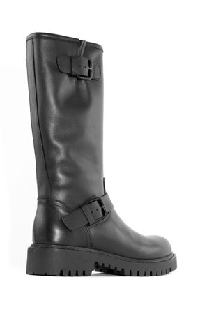 Black leather high boot JULIE DEE | IV125NERO